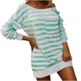thumbnail image 2 of AherBiu Chemises Surdimensionnées à Manches Longues pour Femmes Col Rond Pull Ample Blouses à Épaules Tombantes, 2 of 8