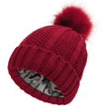 thumbnail image 1 of LinYooLi Bonnet Épais pour Femmes Hiver Épais Chaud Tricoté avec Pompon, 1 of 6