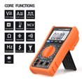 thumbnail image 2 of yeacher Smart Digital Multimeter with True RMS, 6000 Counts, Auto/Manual Range, AC/DC Voltage/Current Measurement, Temperature Testing, Flashlight, Black & Orange (OM901B, Battery Not Included), 2 of 7