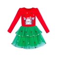 thumbnail image 1 of Robe Fille Noël Père Noël Manches Longues Robe de Fête 10 Ans, 1 of 6