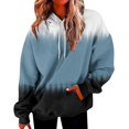 thumbnail image 1 of LAICAIW Chandails à Capuche Surdimensionnés pour Femmes 2022 Mode Ombré Décontracté Chandail à Capuche à Cordon Chandail à Manches Longues Vêtements avec Poche, 1 of 4