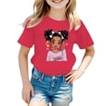thumbnail image 1 of PMVFHDE T-Shirts pour Fille Jolis Hauts d'Été pour Fille Jolis T-Shirts pour Fille Hauts Filles T-Shirts Graphiques Enfant Filles Joli Graphique Col Rond Manche Courte Tee T-Shirt d'Été Rose Vif,11-12 Ans, 1 of 5