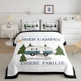 thumbnail image 1 of Erosebridal Happy Camping Bedding Sets Twin with Comforter, RV Car Duvet Insert, Rustic Farmhouse Decor, Reversible 2-Piece, 1 of 7