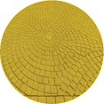 thumbnail image 1 of Ahgly Company Machine Washable Indoor Round Transitional Dark Golden Rod Brown Area Rugs, 4' Round, 1 of 7