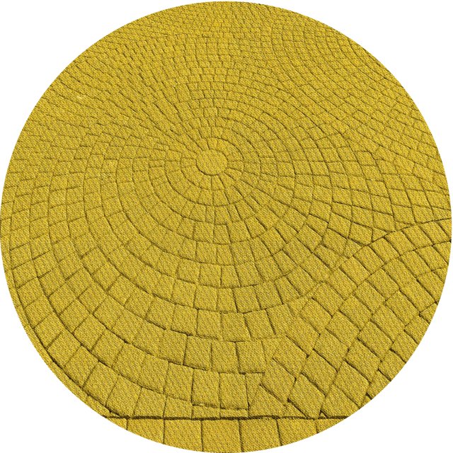 Ahgly Company Machine Washable Indoor Round Transitional Dark Golden Rod Brown Area Rugs, 4' Round