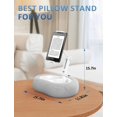 thumbnail image 2 of Support pour Tablette et Liseuse avec Oreiller en Peluche Doux et 2 Plateaux Détachables, Support de Tablette Ajustable pour Lit Ou Genoux Compatible avec Kindle Kobo iPad iPho, 2 of 7