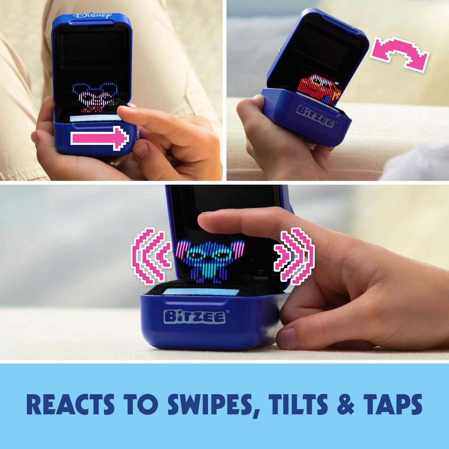 Bitzee, Disney, jouet interactif avec 30 personnages à l'intérieur, réagit aux gestes, aux mouvements et au toucher, jouets Disney et animal de compagnie numérique pour les filles, les garçons et les