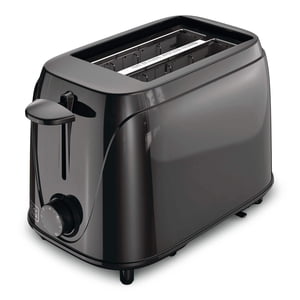 Black & Decker Classic Slot Manual Toaster with Settings, Black, 2-Slices