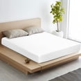 thumbnail image 1 of PiccoCasa Soft 100GSM Queen Striped Bed Fitted Sheets 16 Inch Deep Pocket White, 1 of 7