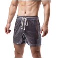 thumbnail image 2 of Styesk Mens Shorts Man Solid-Color Casual Sports Breathable Running Training Drawstring Pocket Shorts, 2 of 6