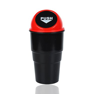 Porte-gobelet pour Véhicule Poubelle Petite Mini Poubelle pour Voiture Organisateur Universel Étanche/rouge