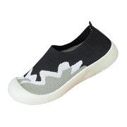 Hinvhai Womens Walking Shoes Slip on Tennis Shoes Non Slip Breathable Athletic Gym Workout Training Sneakers Black 8.5(41)