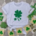 thumbnail image 1 of T-shirts de la Saint-Patrick pour Femmes Mode Col Rond Imprimé Manches Courtes T-shirt Décontracté Ample Hauts Saint-Patrick, 1 of 6