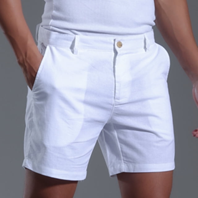 EOYWHK Linen Gym Shorts Juniors Relaxed Fit Dress Shorts Summer Casual Solid Color Elastic Drawstring Pockets