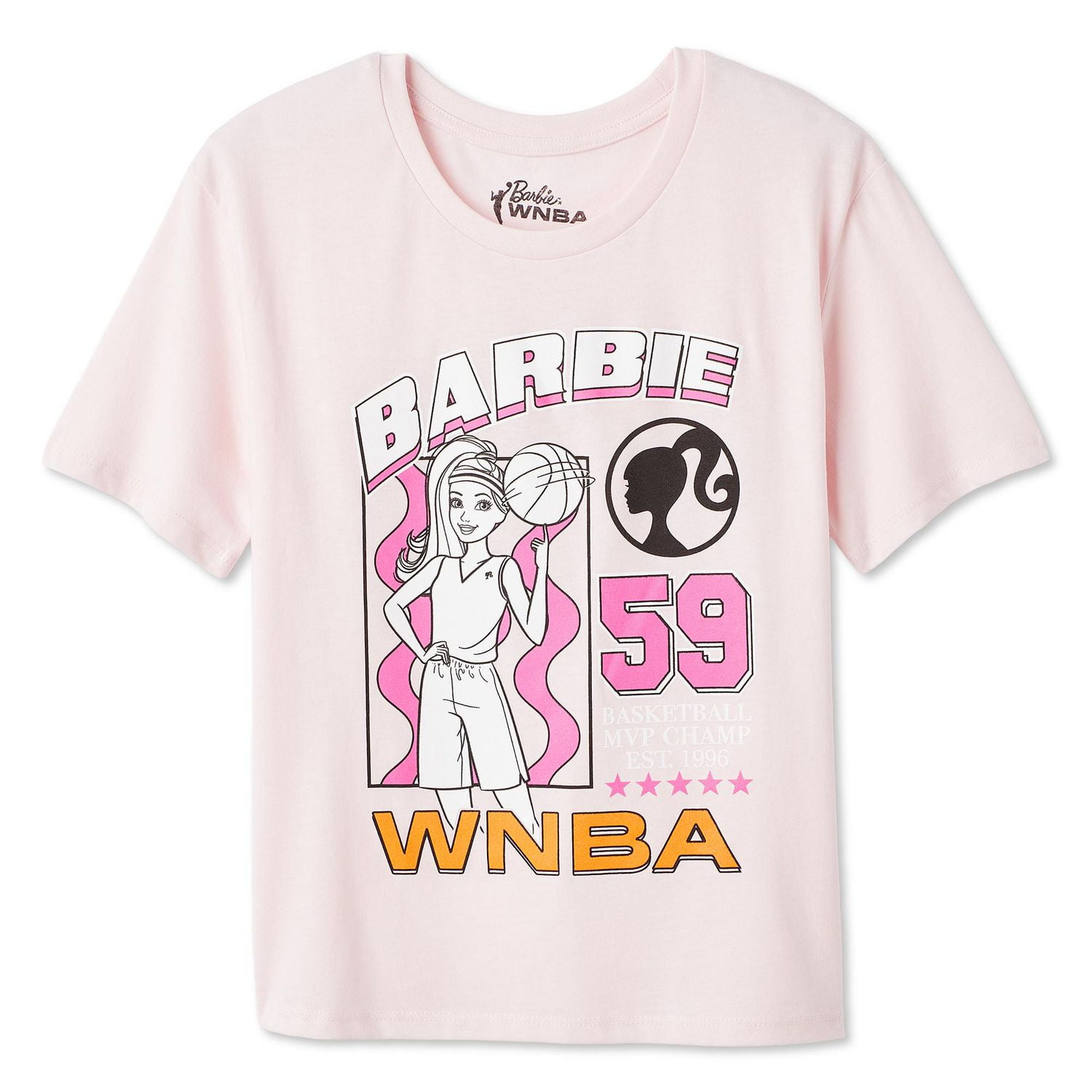 T-shirt avec imprimé graphique WNBA Barbie pour filles