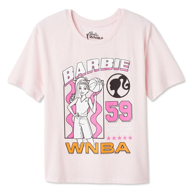 T-shirt avec imprimé graphique WNBA Barbie pour filles