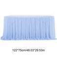 thumbnail image 3 of EGNMCR Home Decor, White Tulles Table Skirt Recyclable Extra Long Transparent Tablecloth Ruffled Tulles Table Skirt Suitable For Wedding Birthday Banquet Table Decoration Polyester tables skirt, 3 of 6