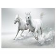 thumbnail image 2 of Running White Horses - Animal Canvas Art Print, 2 of 3
