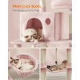 thumbnail image 3 of BestHome Multi-Level Cat Tree & Condo – Sturdy Climbing Tower with Sisal Scratching Posts & Interactive Toys, 81inch, Pink, 3 of 5