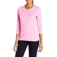 thumbnail image 3 of Hanes T-Shirt Col Rond à Manches Longues pour Femmes, P, Rose Vif, 3 of 3
