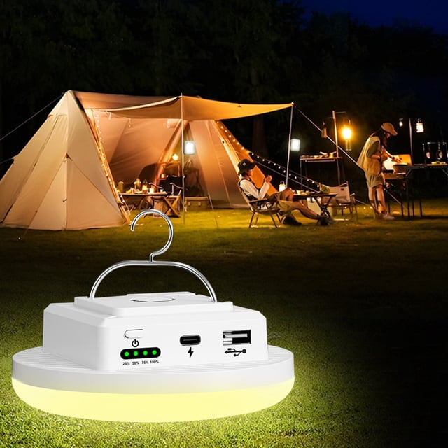Dvkptbk Camping Lamp With Long Battery Life And Bright Outdoor Tent Emergency Rechargeable Lighting