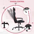 thumbnail image 4 of Video Gaming Chair, PU Leather Racing Chair, Ergonomic Office Chairs High Back Gamer Chair Computer Desk Chairs Lumbar Support with Arms Swivel Chair  for Adults(Red), 4 of 7