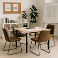 thumbnail image 2 of Homy Casa 4 Piece Upholstered Dining Chairs with Anti Rust Metal Legs and Adjustable Foot Pads, 2 of 7