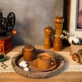 thumbnail image 4 of Versatile Circular Design Multipurpose Decorative Tray, Handcrafted Distressed Finish For A Timeless Farmhouse Feel, 4 of 6