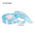 thumbnail image 2 of Unique Bargains 1 Inch 25 Yard Wide Satin Ribbon with Gold Edges Grosgrain Fabric Ribbon for Gift Wrapping, Light Blue, 2 of 7