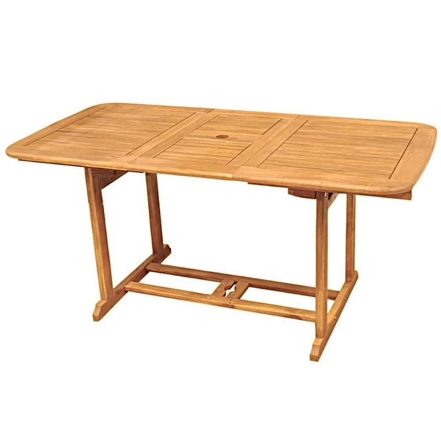 Pemberly Row Table de Salle à Manger de Patio en Bois d'Acacia, Brun