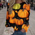 thumbnail image 2 of Pullover Sweater Tops For Womens Print O Neck Sweatshirt  Neck Fit Pullover Tops Long Sleeve Workout Shirts Loose Blouse, 2 of 4