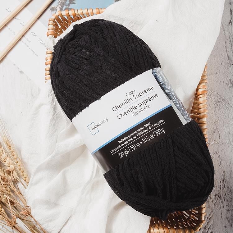 Fil Chenille Noir Confortable de MAINSTAYS