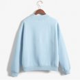 thumbnail image 5 of CEHVOM Femmes Mode Décontractée Imprimé Col Rond Ample Manches Longues Hauts Courts Blouse Chandails Sans Capuche Liquidation, 5 of 5