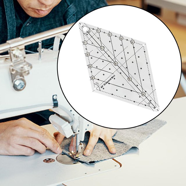Règle de Patchwork de Modèle de Courtepointe de Diamant de 60 Degrés pour les Amateurs de Broderie