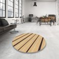 thumbnail image 3 of Ahgly Company Indoor Round Patterned Light Brown Area Rugs, 6' Round, 3 of 6