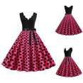 thumbnail image 1 of Kcodviy Femmes Vintage Été à Pois Femmes Grande Taille Robes Maxi pour l'Automne Imprimé Sans Manches Décontracté Soirée Manches Longues Robes pour Femmes Fête Bal Robe, 1 of 5
