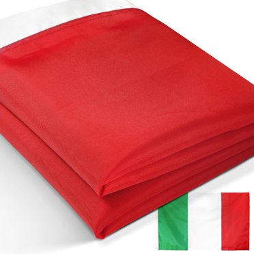 Anley Série EverStrong Drapeau d'Italie 3 X 5 Pieds Nylon Robuste - Broderie et Toile d'En-tête Robuste - Bannières et Drapeaux Nationaux Italiens
