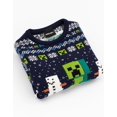 thumbnail image 3 of Minecraft Boys Blue Christmas Jumper, 3 of 5