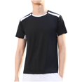 thumbnail image 2 of Styesk T Shirts for Man Solid-Color Casual Elastic Sports Short Sleeved Round-Neck Blouses, 2 of 6