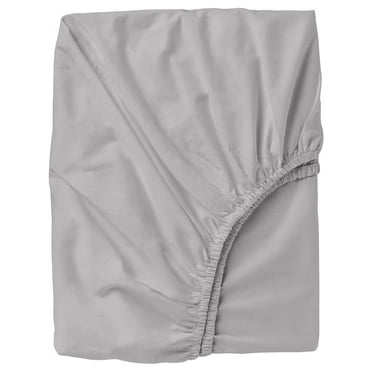 21" Extra Deep Pockets Fitted Sheet Only - Twin XL Size, Silver Grey Color 300-Thread-Count Egyptian Cotton 1-PC Bottom Fitted Sheet