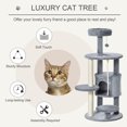 thumbnail image 4 of PawHut 44" Cat Tree Tower with Condo, Scratching Posts, Bed, Dark Grey, 4 of 10