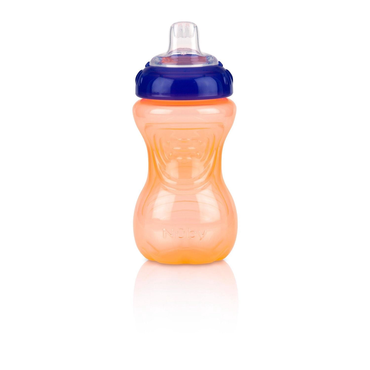 Nûby No-Spill Easy Grip Plastic Toddler Cups with Soft Silicone Spout, for Children 6 Months +