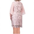 thumbnail image 4 of Ovzne Robes d'Été pour Femmes 2025 Robe d'Été Robe pour Femme Grande Taille Col Rond Brodée Robe Décontractée à Manches Courtes avec Ceinture aux Hanches Robe Grande Taille Manches Courtes Liquidation, 4 of 7