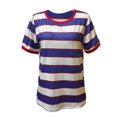 thumbnail image 4 of Pxiakgy Vente Chaude!! Hauts Rayés pour Femmes Col Rond Manches Courtes T-Shirt Tendance 2025 Basique Été Décontracté T-Shirts Amples à Rayures Color Block Blouses Amples Basiques Rd2 m, 4 of 4