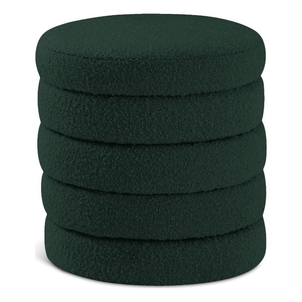 Meridian Furniture Aphia Vert Ottomane/tabouret en Tissu Bouclé