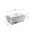 thumbnail image 2 of Ensemble de Vaisselle Chauffante Électrique pour Chef 9 Qt, Serveurs et Réchauffe-Buffets, Affichage Numérique, Plateau de Réchauffement de Température, Réchaud Alimentaire en Acier Inoxydable pour Fêtes, Table Vapeur Commerciale pour Aliments, 2 of 9