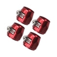 thumbnail image 1 of koolsoo 4Pcs Hose Finisher Clamps Hose End Cover Clamp Professional with Screw Band Auto Red AN6, 1 of 9