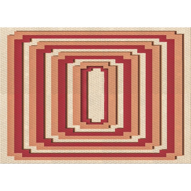 Ahgly Company Tapis Rectangulaire Lavable en Machine Rouge Lave, 4 Pieds x 6 Pieds