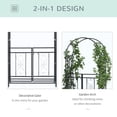 thumbnail image 4 of Outsunny 6.7 FT Steel Garden Arch with Gate Outdoor Courtyard Lawn Backyard, 4 of 10