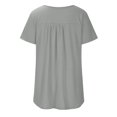 thumbnail image 3 of asjyhkr T-Shirts Grande Taille pour Femmes Col Rond Manches Courtes Coupe Ample, 3 of 6